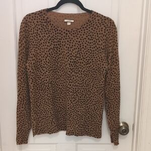 J. Crew Brown Leopard Print Sweater